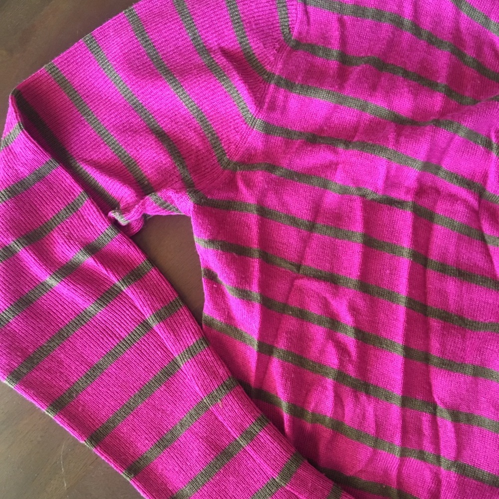 LINE cashmere wool open waterfall cardigan stripes The Label